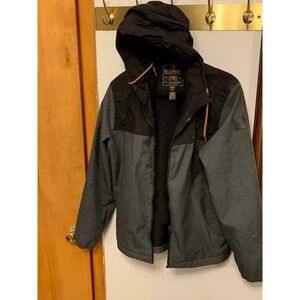 Element Wolfeboro Collection Mens Jacket Black Grey Full Zip Hooded Size M